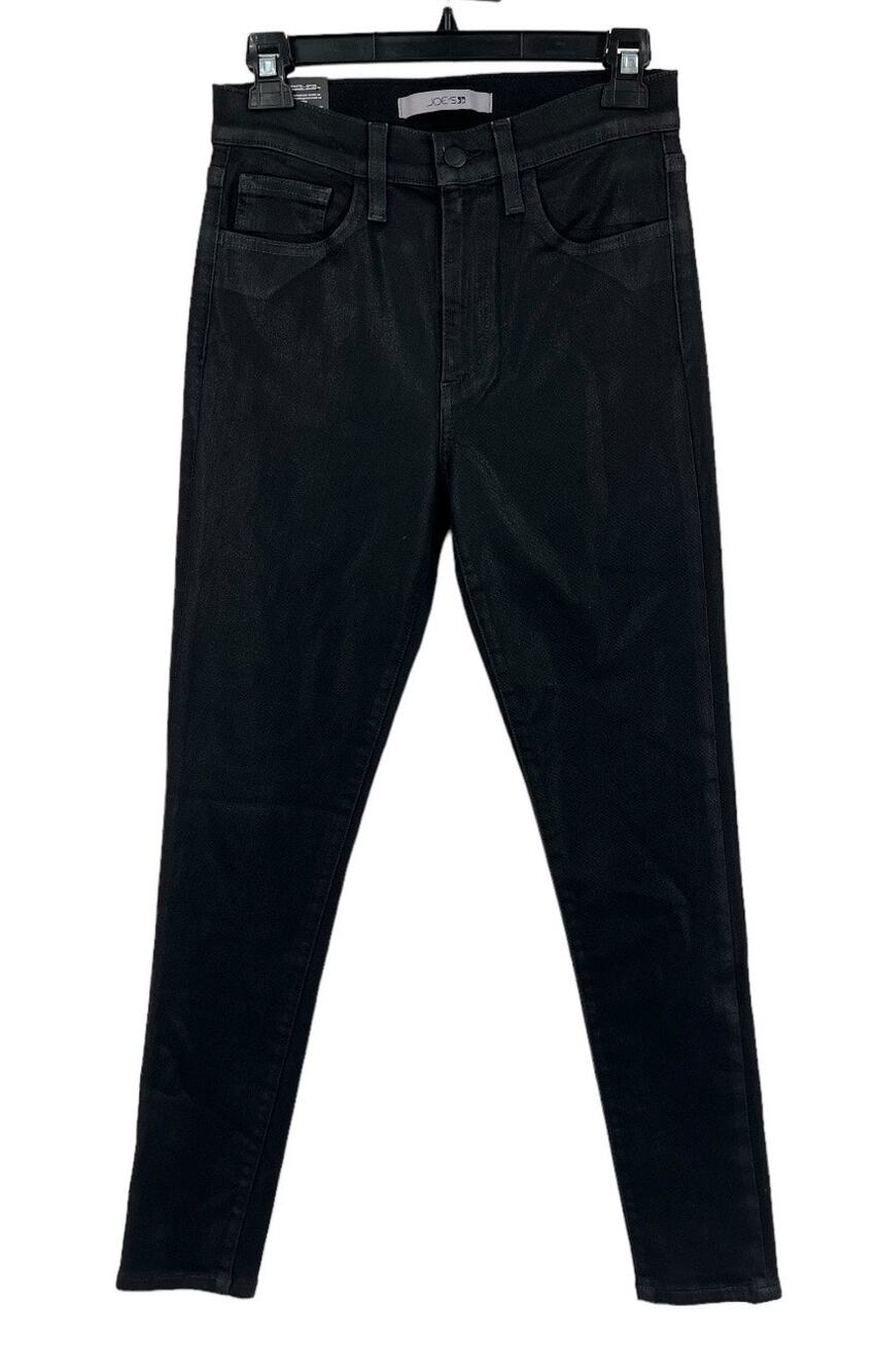 Joe's Jeans high rise skinny ankle coated black size 27